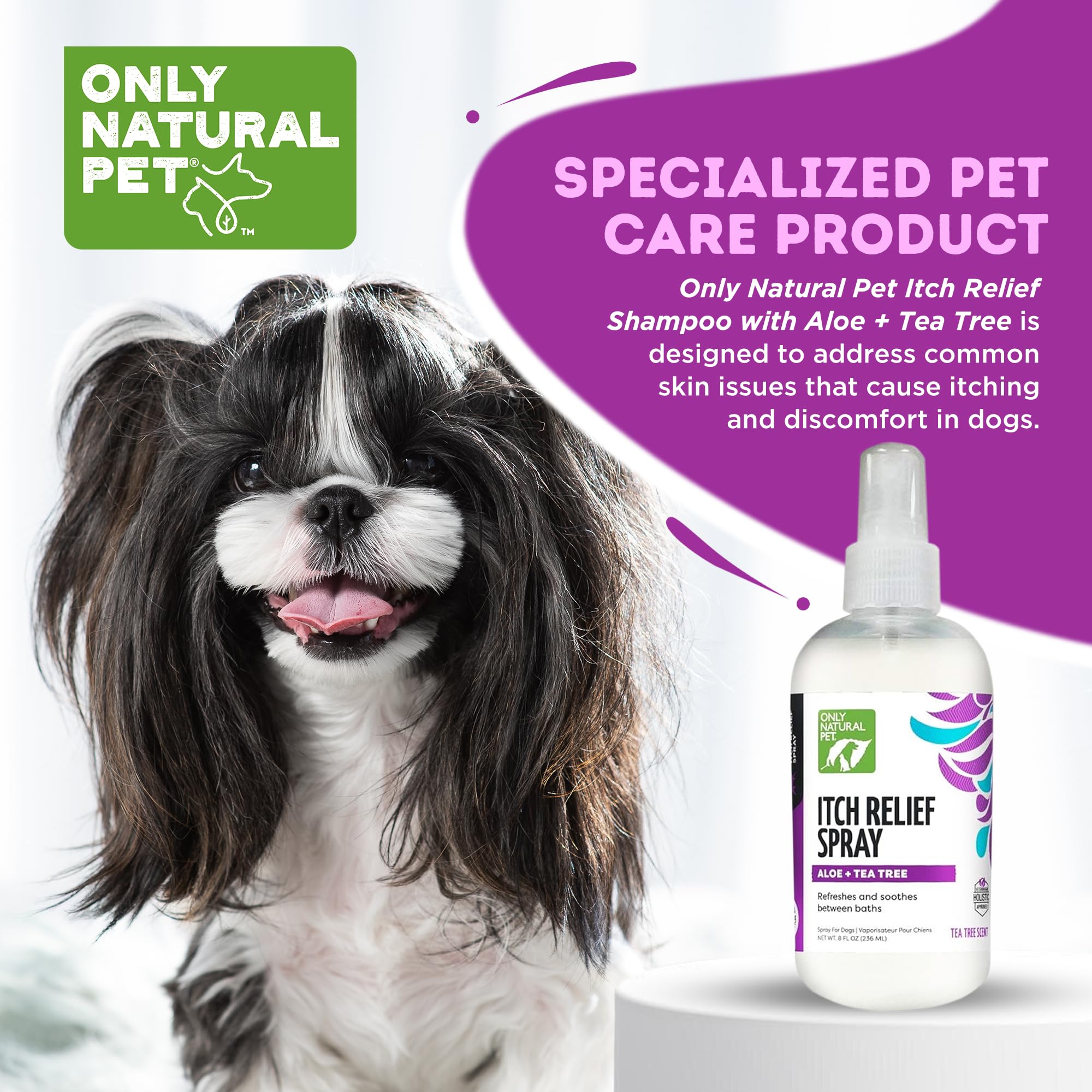 Only Natural Pet producto en envase de 8oz para perro