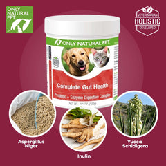 Only Natural Pet enzimas digestivas y prebioticos para mejor absorción de nutrientes