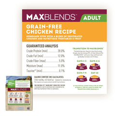 MaxBlends estofado de pollo, alta proteína para energía diaria de perros