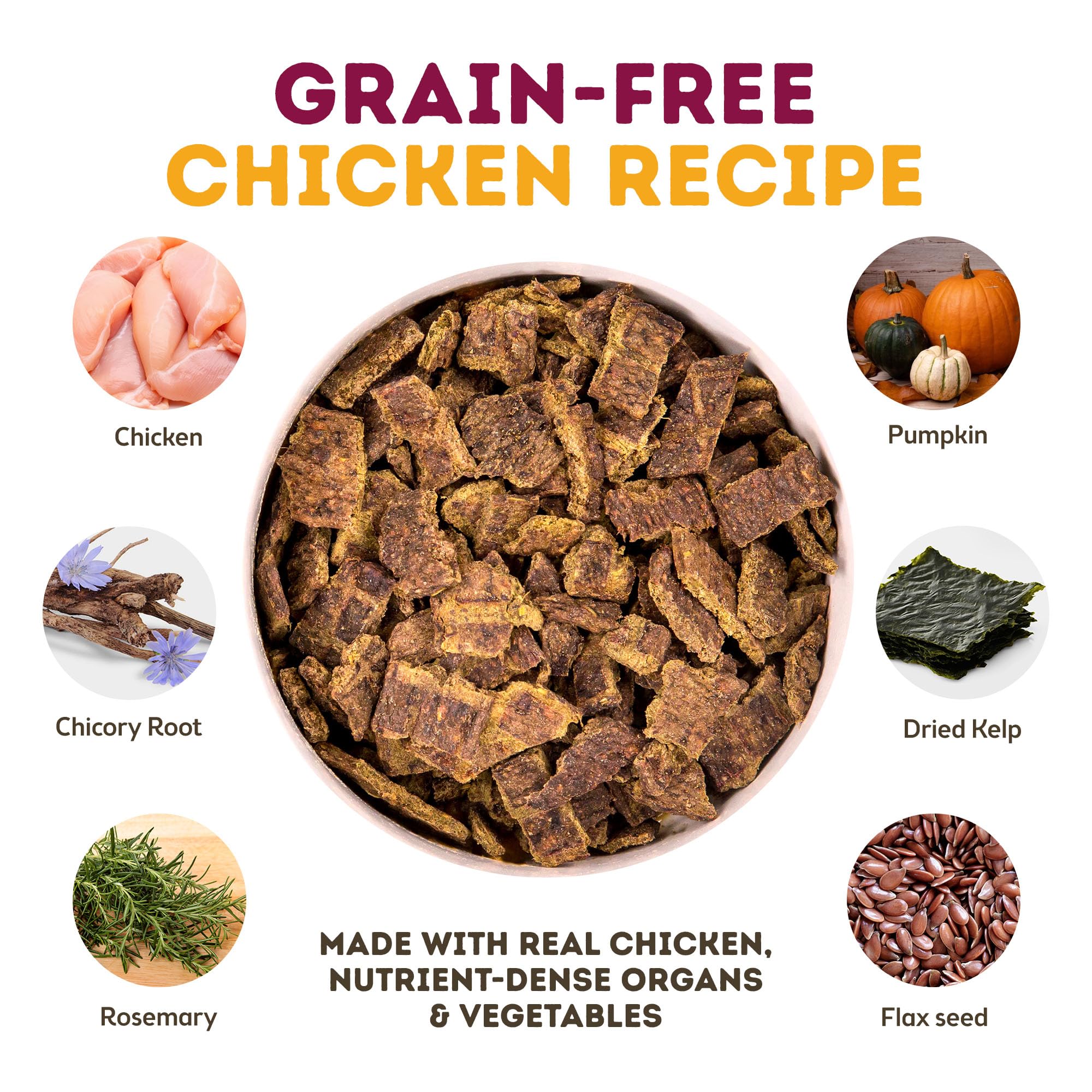 Only Natural Pet MaxMeat Holistic aire secado en bolsa de 2 lb para perros.