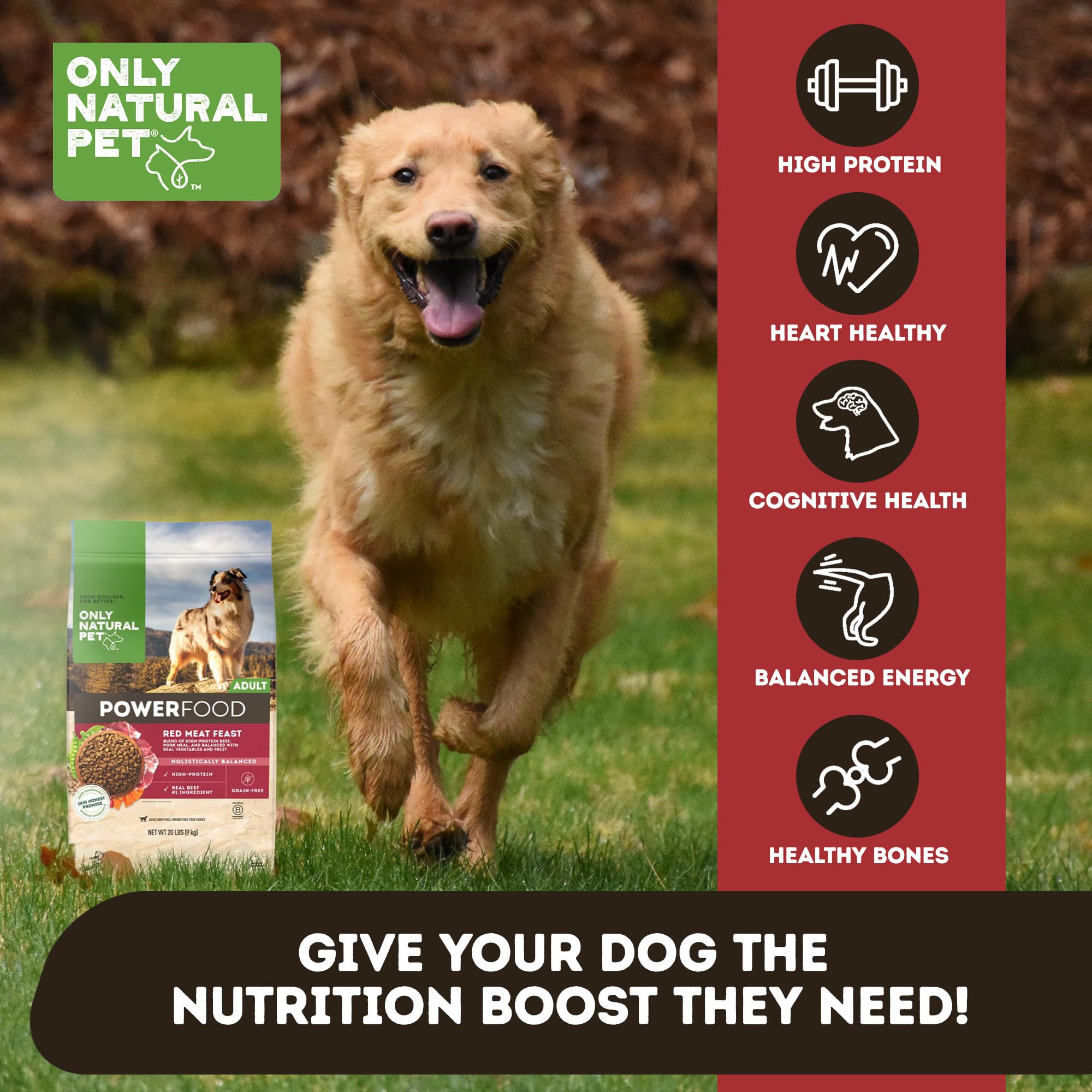 Only Natural Pet PowerFood - grano cero, textura crujiente para perros