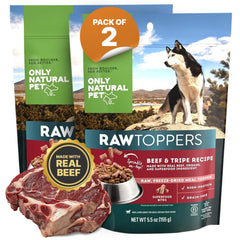 Only Natural Pet Toppers crudos: paquete de 5.5 oz, complemento sabroso para perros