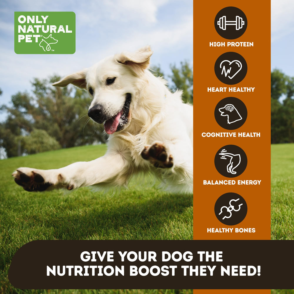 Only Natural Pet Toppers con tripa de res y carne, sabor natural para perros