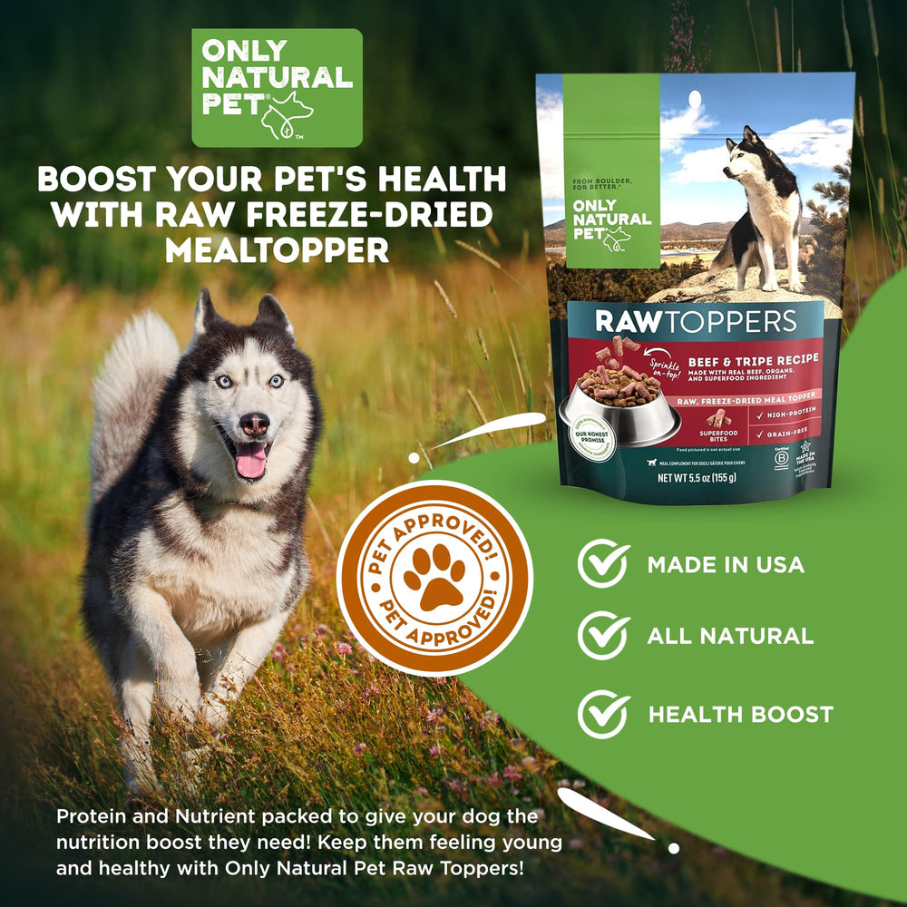 Only Natural Pet Toppers ideal para añadir a comida húmeda o seca