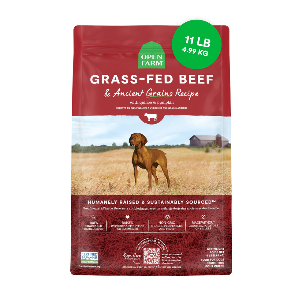 Open Farm, alimento para perros con granos antiguos y proteína de alta calidad para una dieta equilibrada.