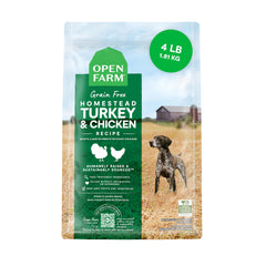 Open Farm alimento para perros sin cereal con pavo y pollo, bolsa de 4 lb