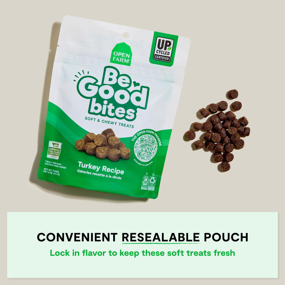Open Farm Be Good Bites: porciones pequeñas para entrenamientos frecuentes