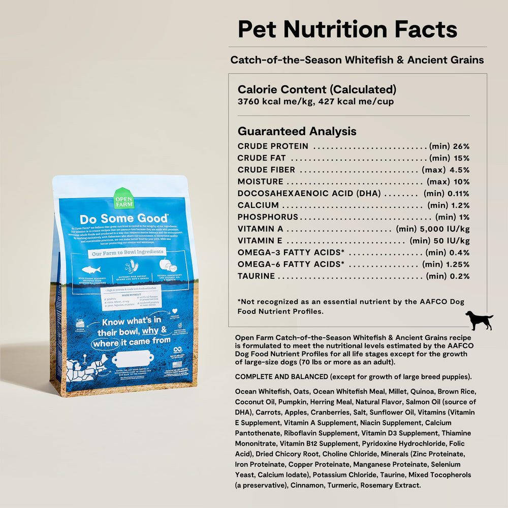 Open Farm Dieta completa y balanceada para perros de distintas edades.