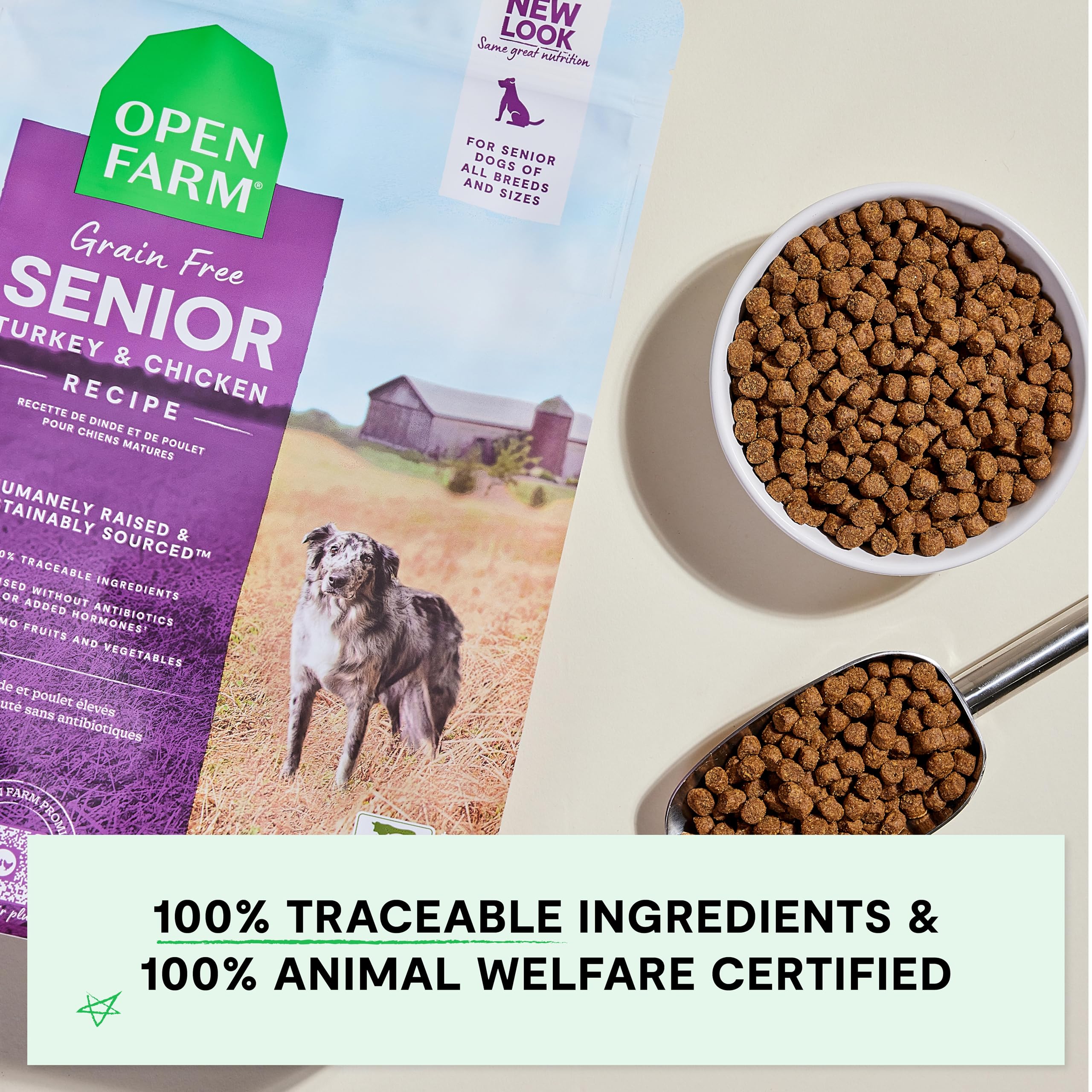 Open Farm embalaje de 4lb para perro senior