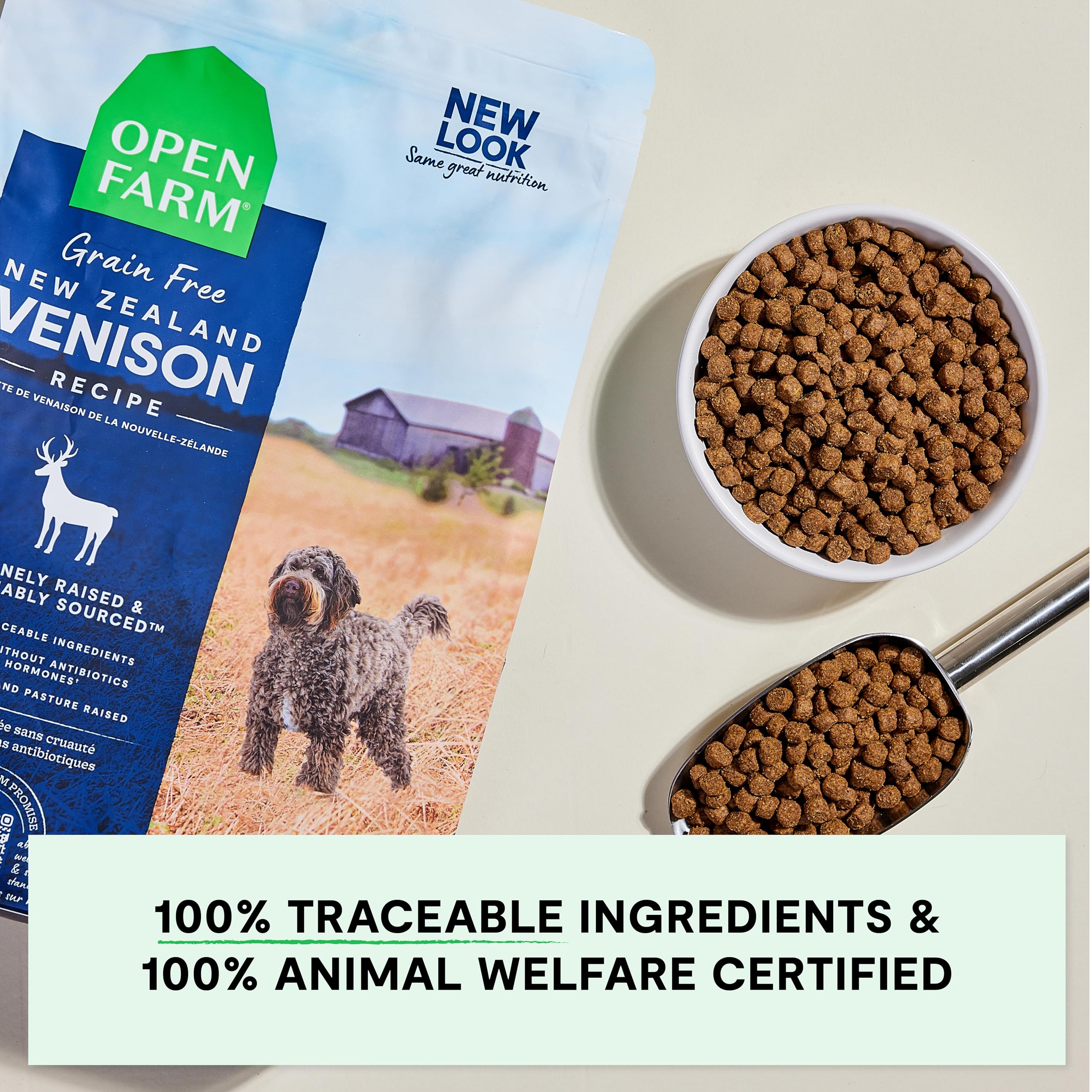 Open Farm etiqueta transparente y trazabilidad, seguridad en cada comida.
