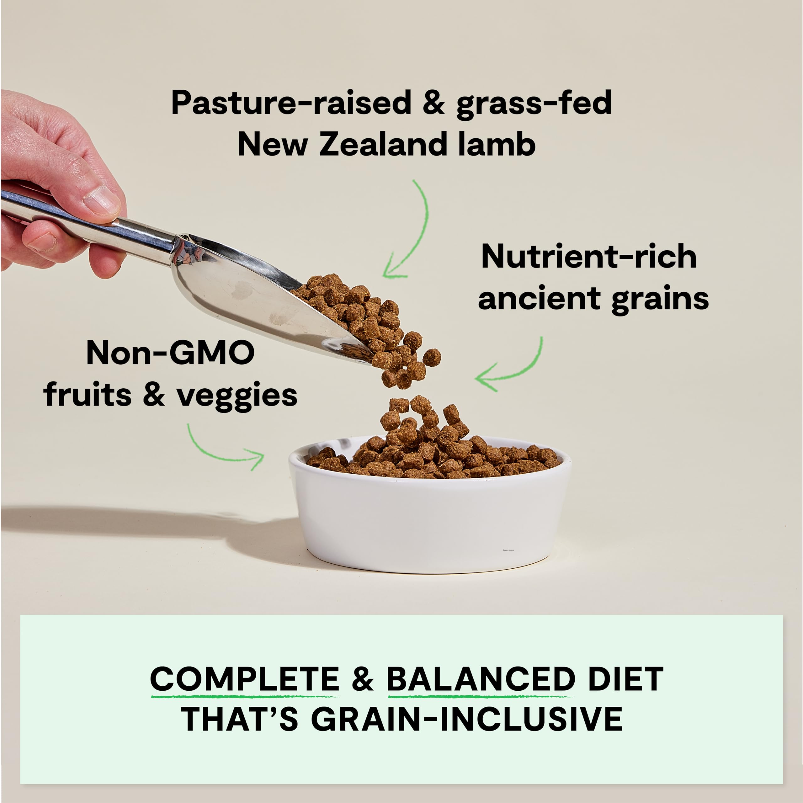 Open Farm frutas y verduras naturales, dieta completa para perros con gusto suave.