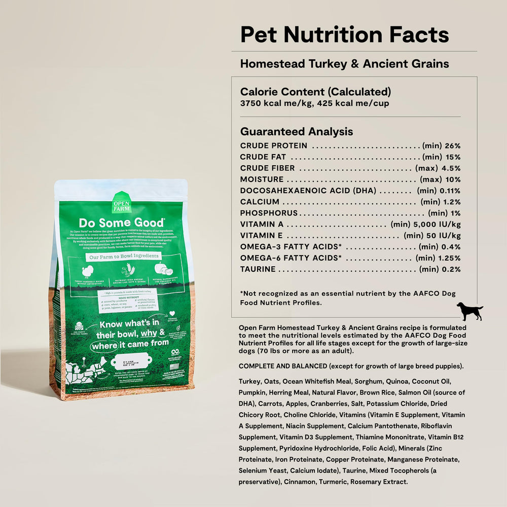 Open Farm proteína alta para perros activos y en crecimiento