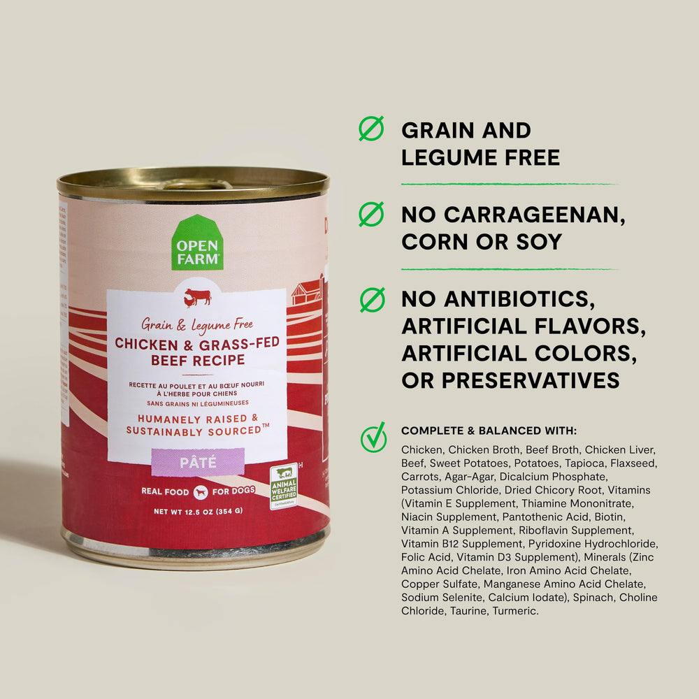 Open Farm Pate de res pastoreada, proteína principal sabrosa para cada comida