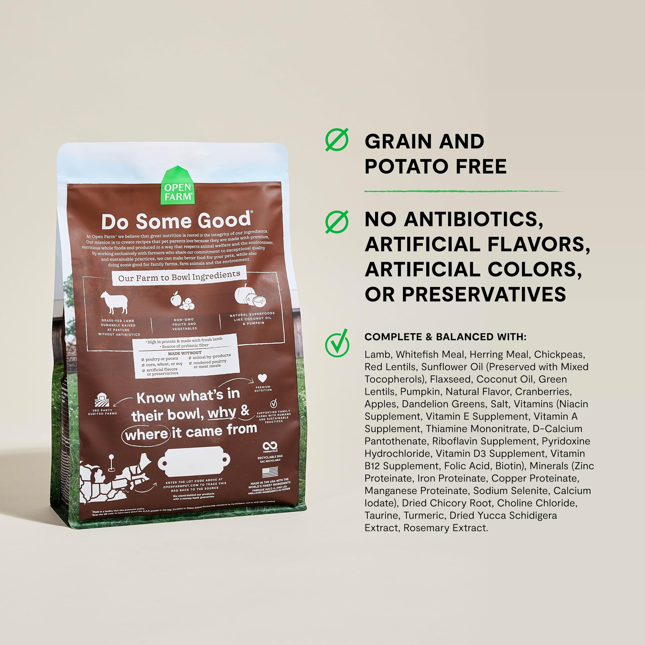 Open Farm prebióticos para gato, apoyo digestivo y salud intestinal.