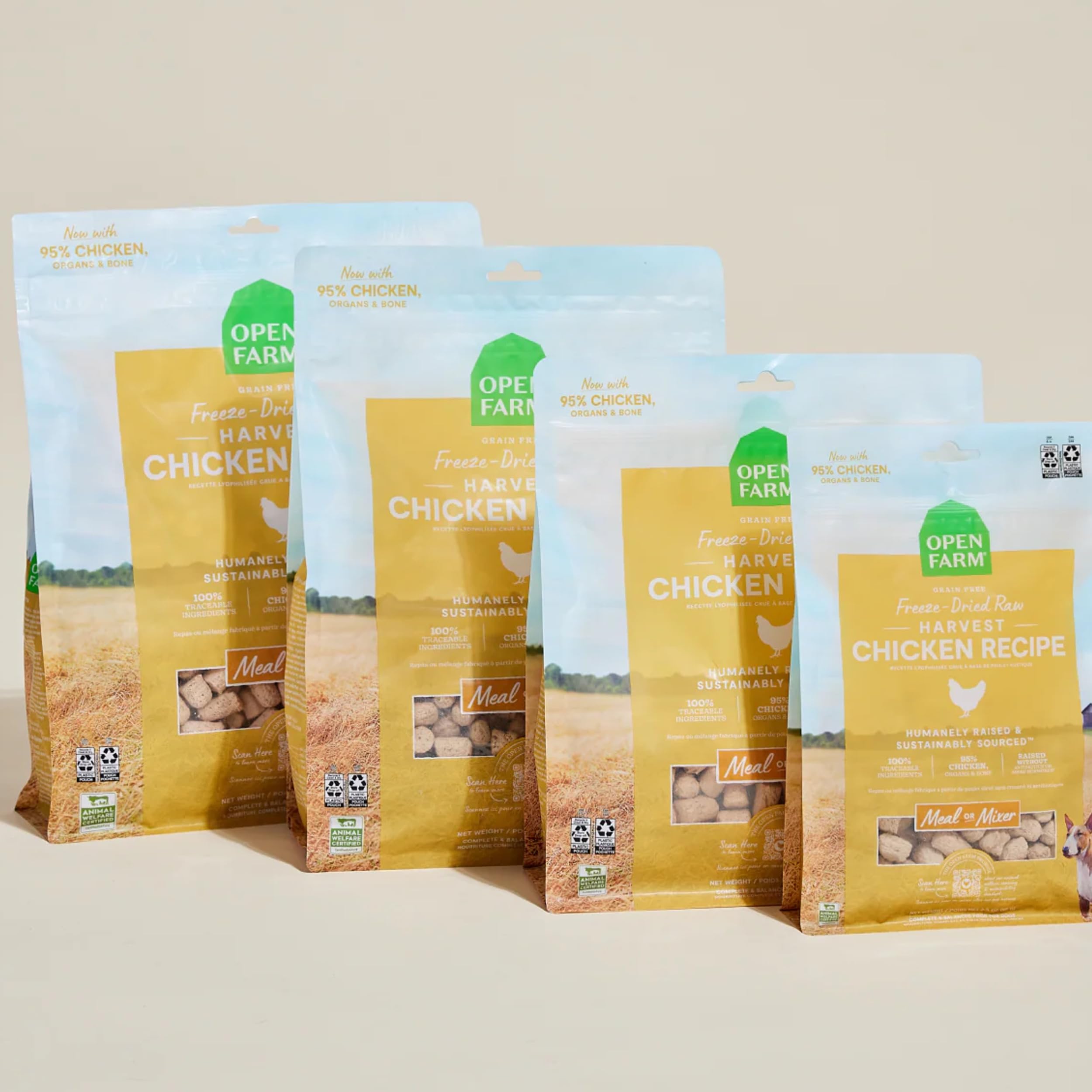 Open Farm proceso de liofilización conserva sabor y nutrientes sin conservantes.