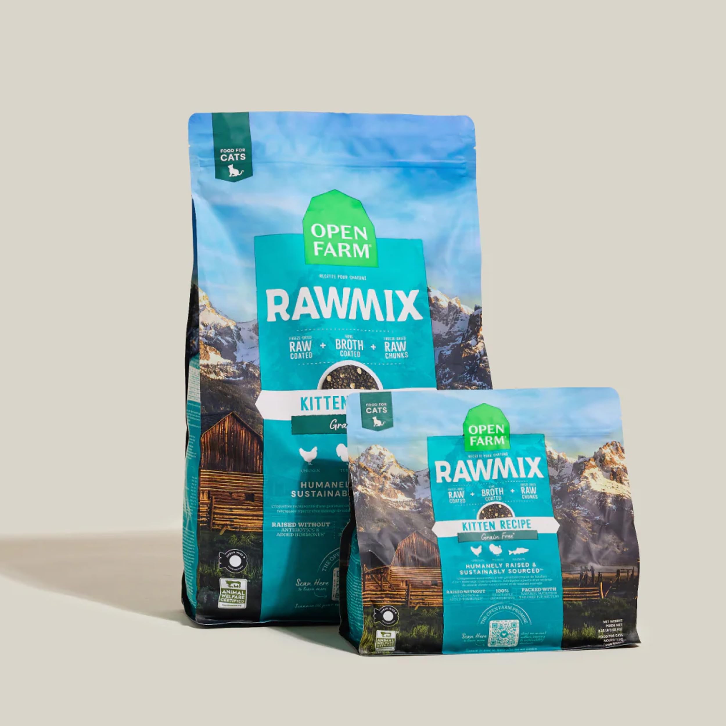 Croquetas de pollo Open Farm RawMix, fuente de proteína de calidad.
