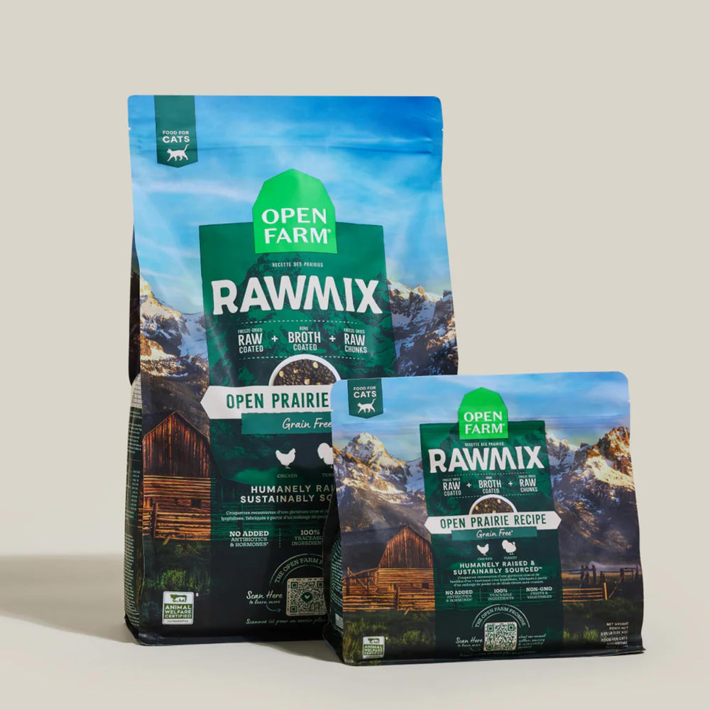 Open Farm RawMix receta libre de granos para gatos de interiores y exteriores