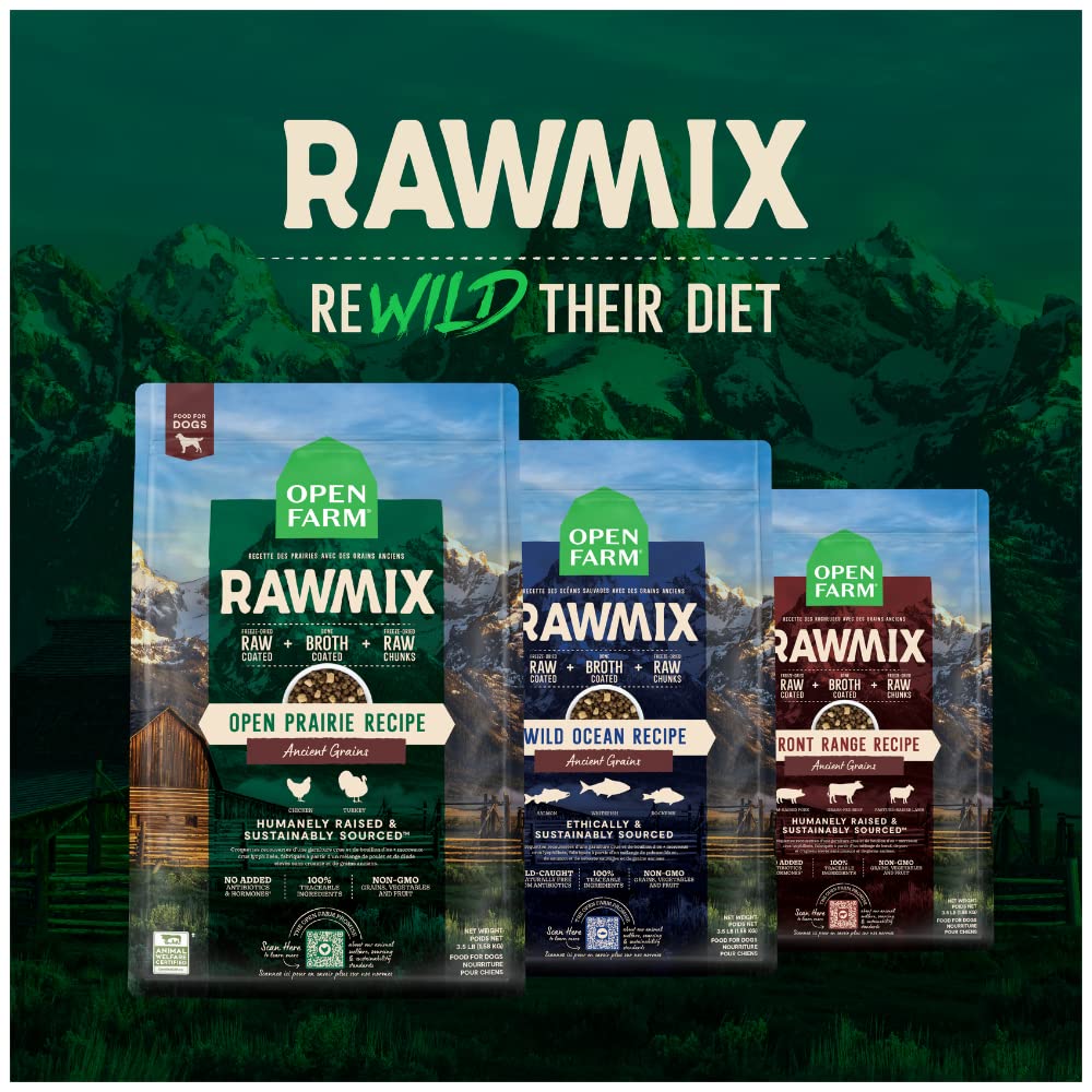 Open Farm RawMix Front Range: bolsa de 3,5 lb para uso práctico.