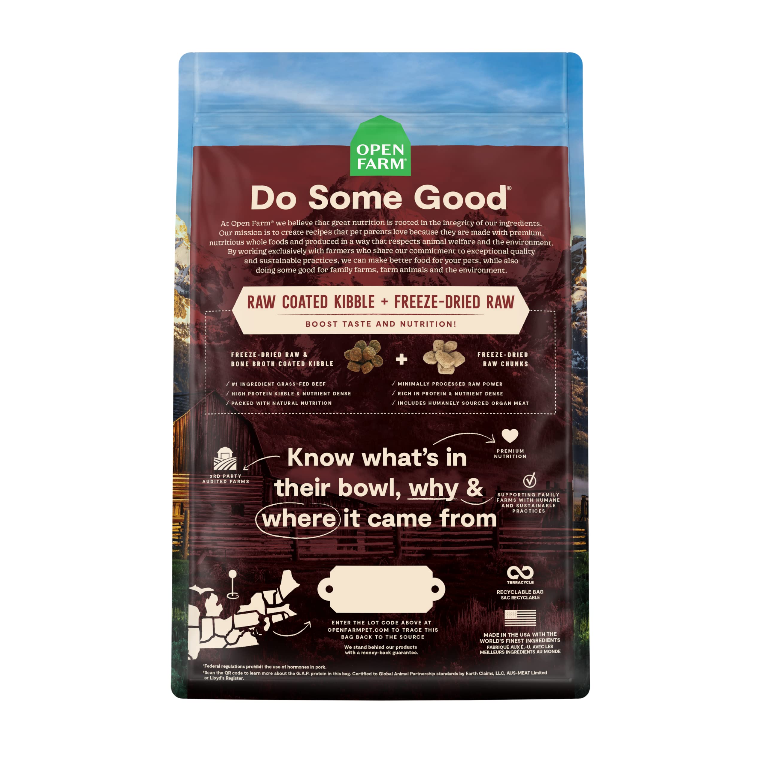 Open Farm RawMix Front Range: mezcla de carnes para una dieta centrada en proteínas.