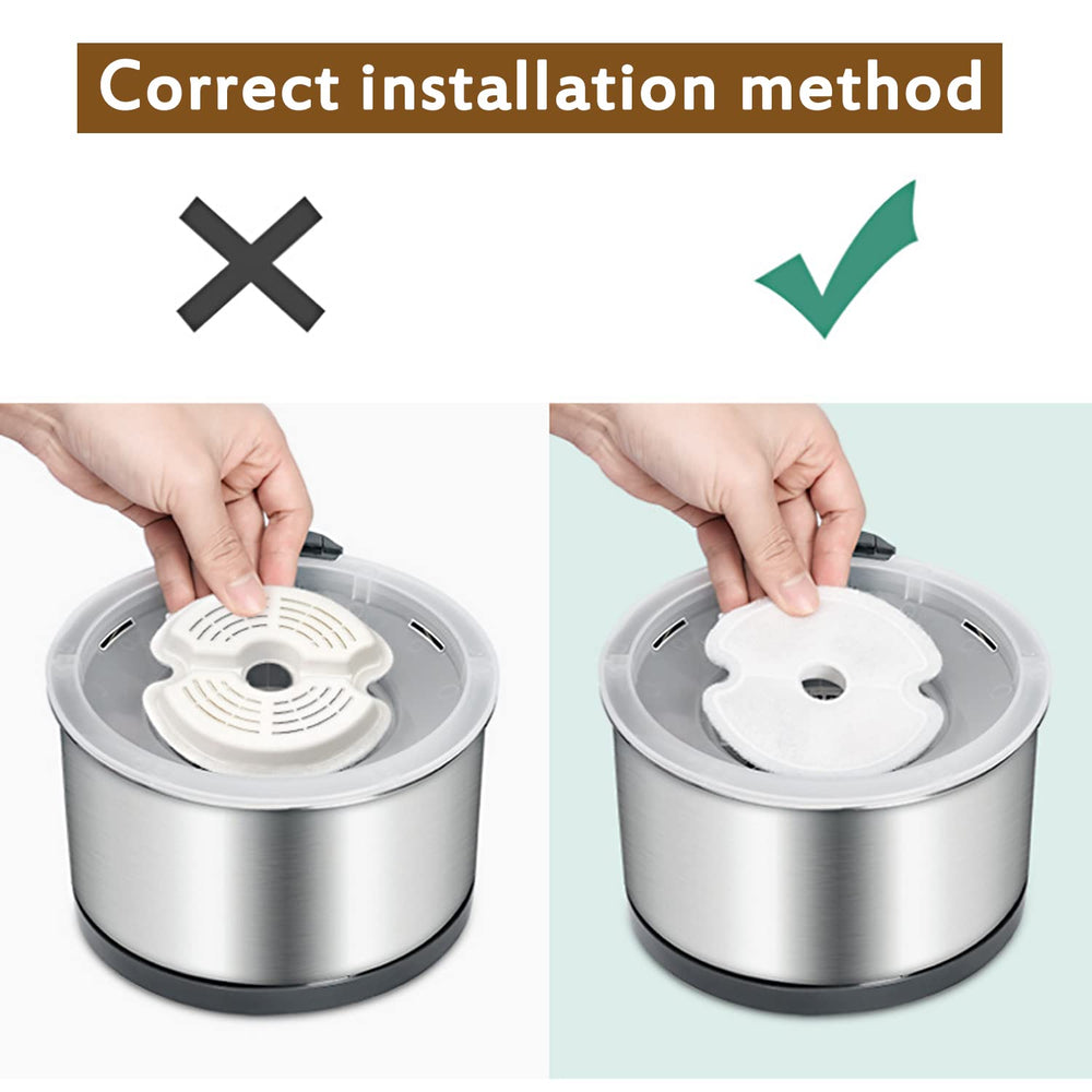 Filtre Opeth pour fontaine chat — trempage de 2 minutes et rinçage avant utilisation