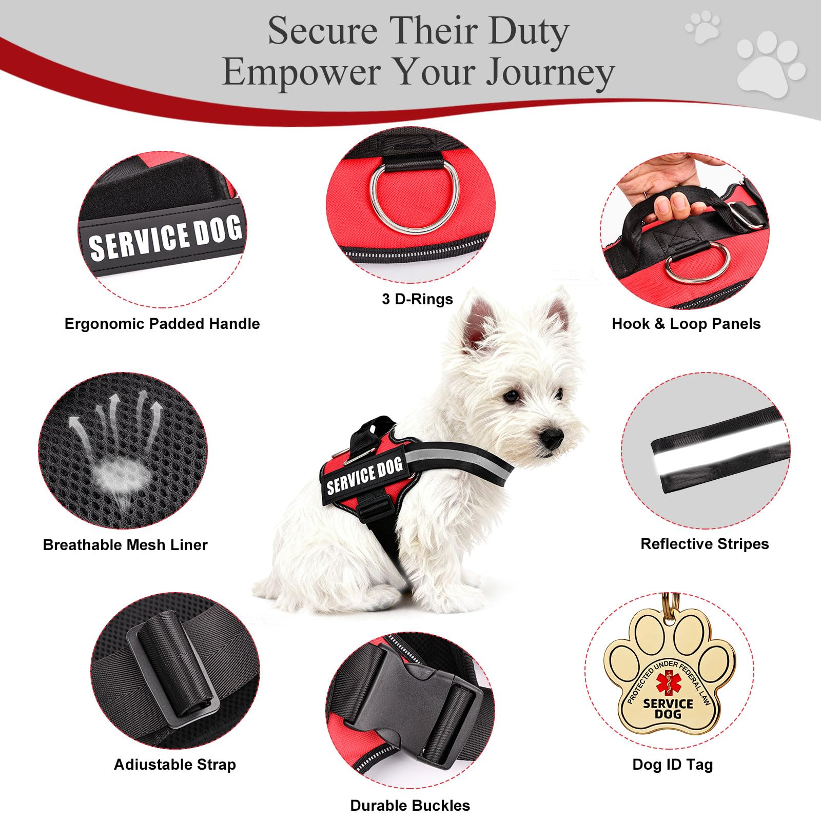 Parches Opstin para identificación de servicio canino.