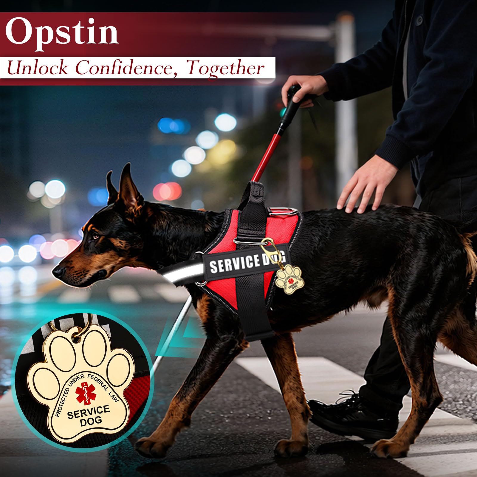 Asa de agarre Opstin, ligera y transpirable para control.