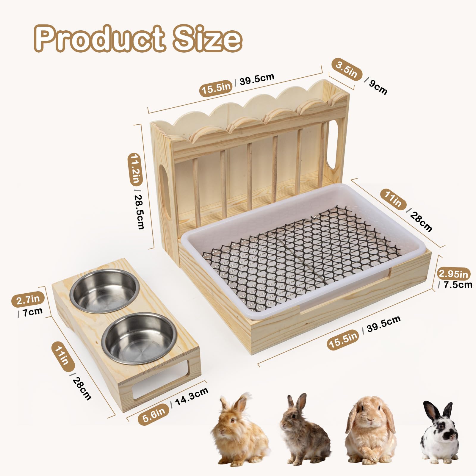 Orekemo diseño natural de pino, duradero y seguro para mascotas