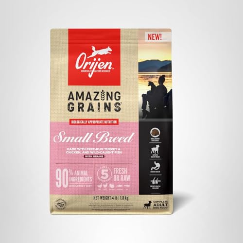 ORIJEN Amazing Grains bolsa de 4 lb, práctica para alimentar a tu perro