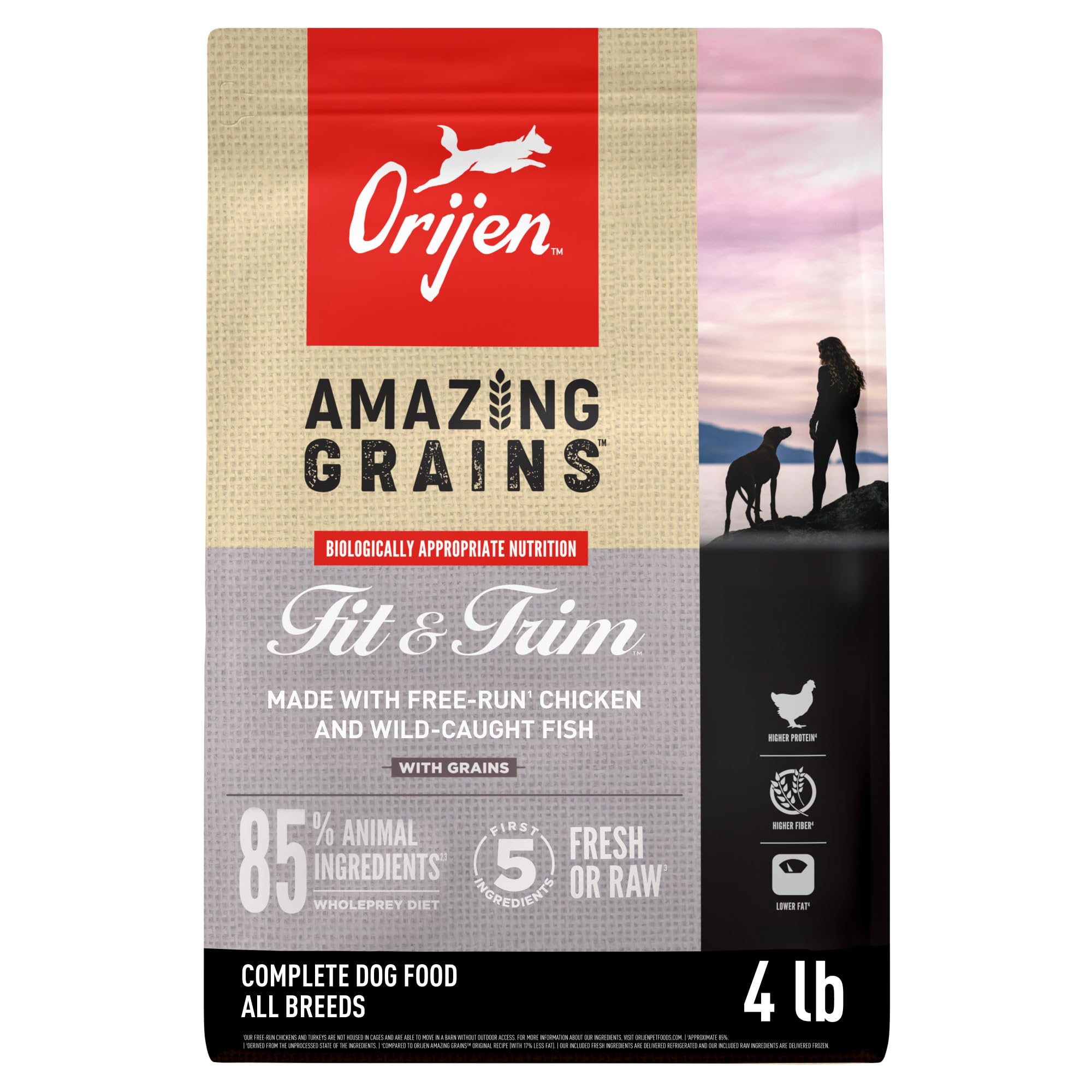 ORIJEN Amazing Grains bolsa-seco-4lb para una alimentación balanceada