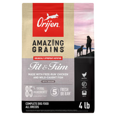 ORIJEN Amazing Grains bolsa-seco-4lb para una alimentación balanceada