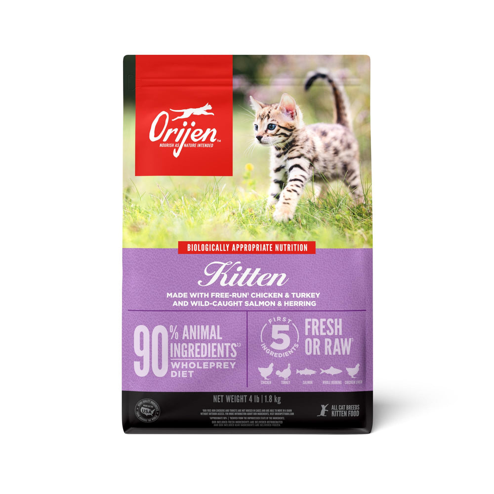 ORIJEN gatitos, bolsa 4 lb, envase práctico para alimentación diaria