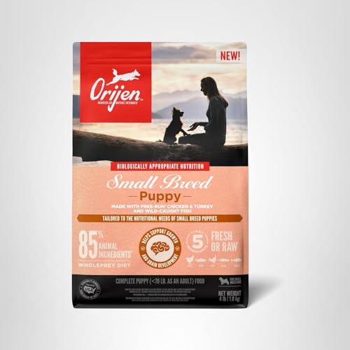 ORIJEN bolsa de 4 lb para cachorros de razas pequeñas.