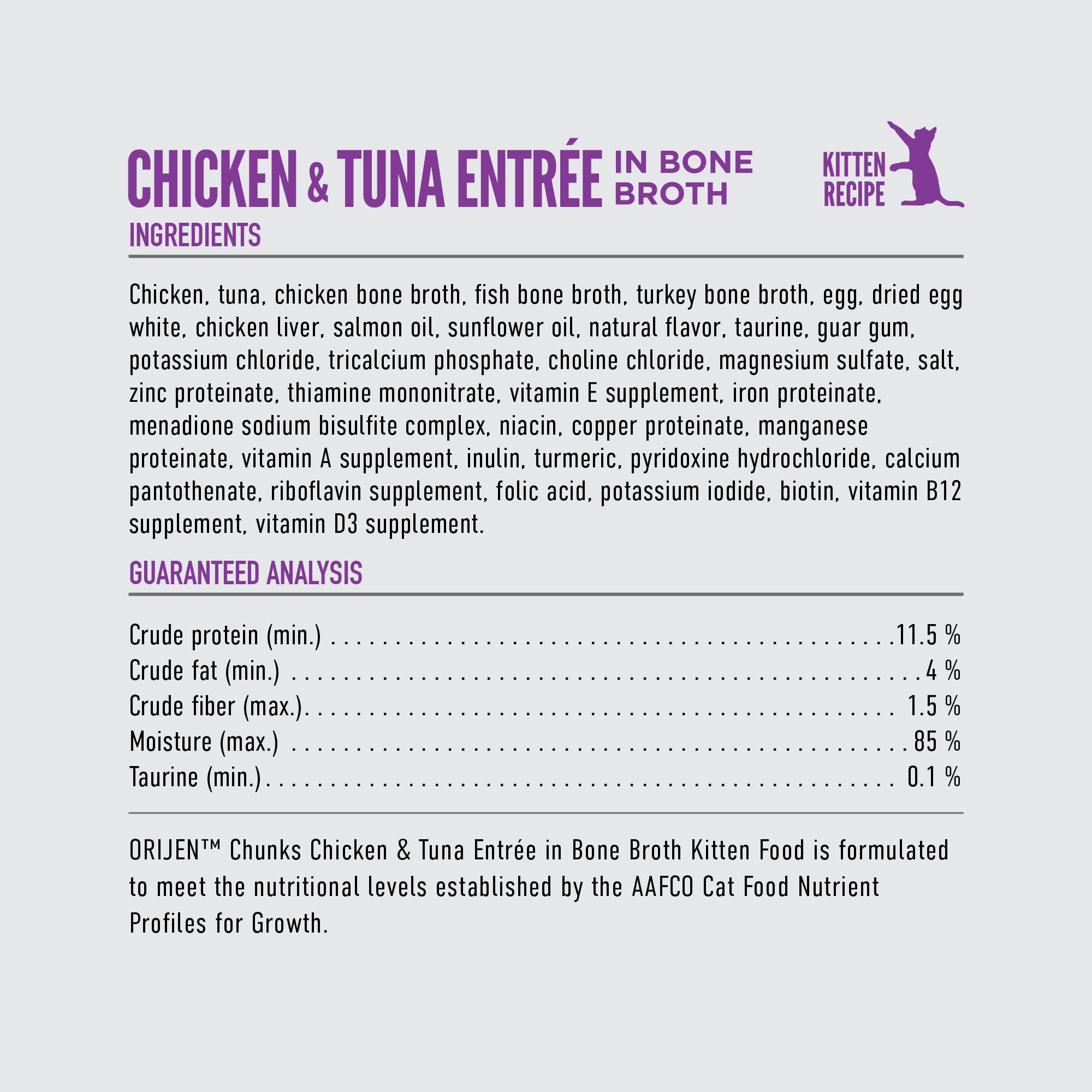 ORIJEN Chunks Shreds ácidos grasos omega para desarrollo cerebral