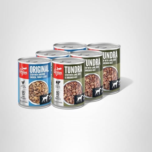 ORIJEN lata lista para una comida con sabor intenso y proteína.
