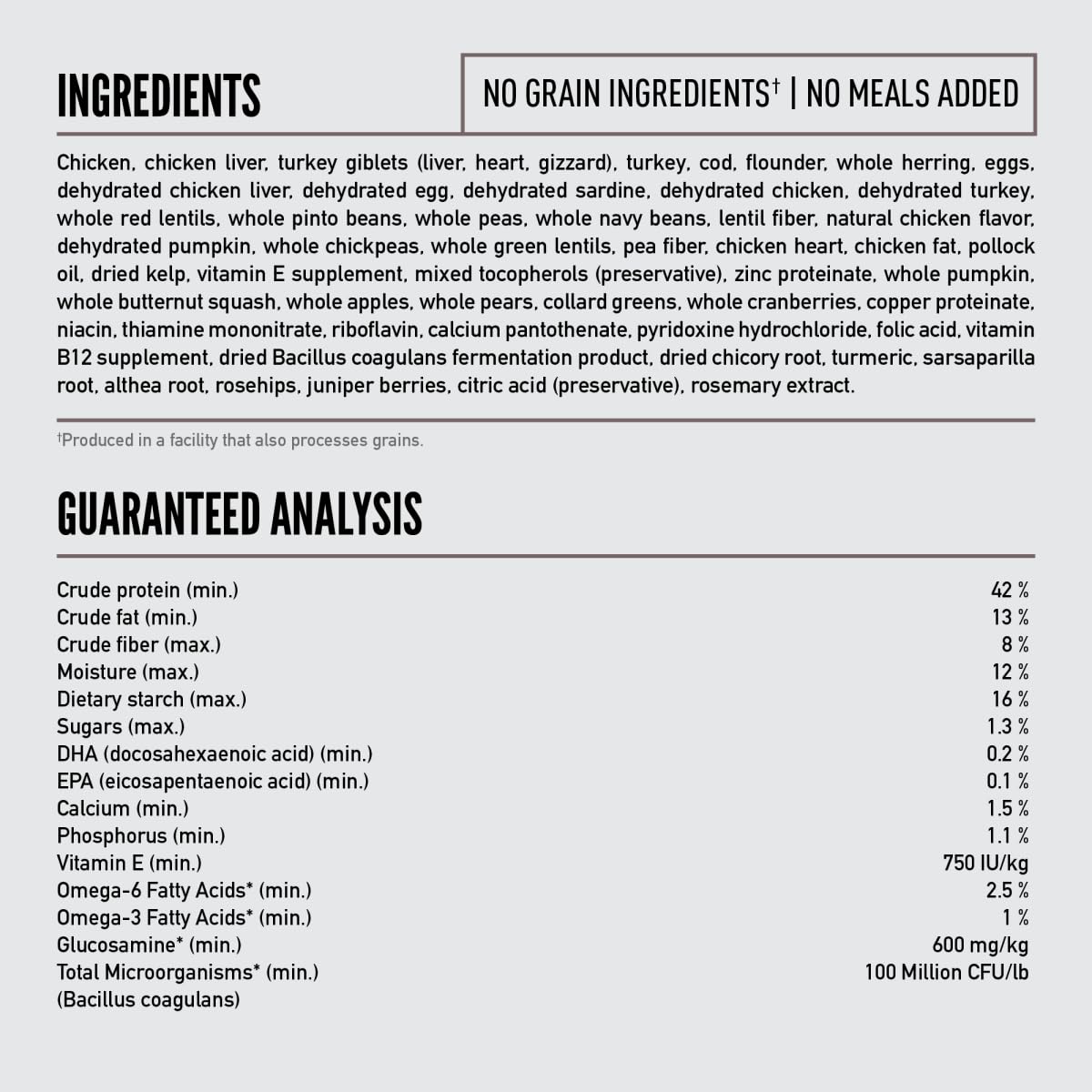 ORIJEN Fit & Trim, ingredientes crudos congelados mantienen nutrientes clave para una dieta balanceada.