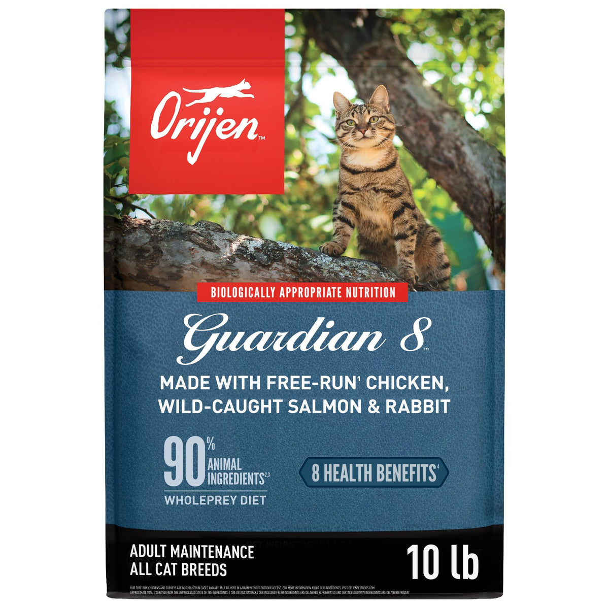 ORIJEN Guardian 8, bolsa 10 lb para gatos sin granos, comida seca premium