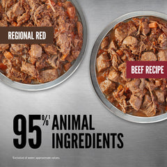 Hebras de carne real con res y huevos, textura atractiva.