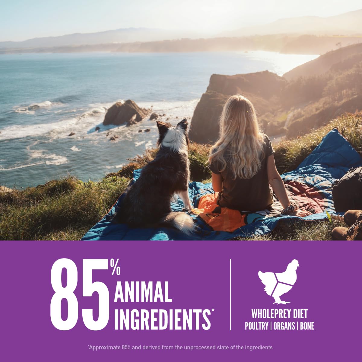 ORIJEN INGREDIENTES WHOLEPREY con órganos nutritivos para un perfil completo.