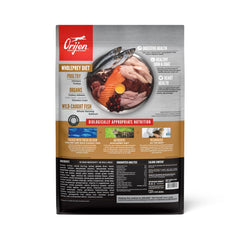 Kibble crujiente de ORIJEN Original para gatos, sabor intenso y textura atractiva.