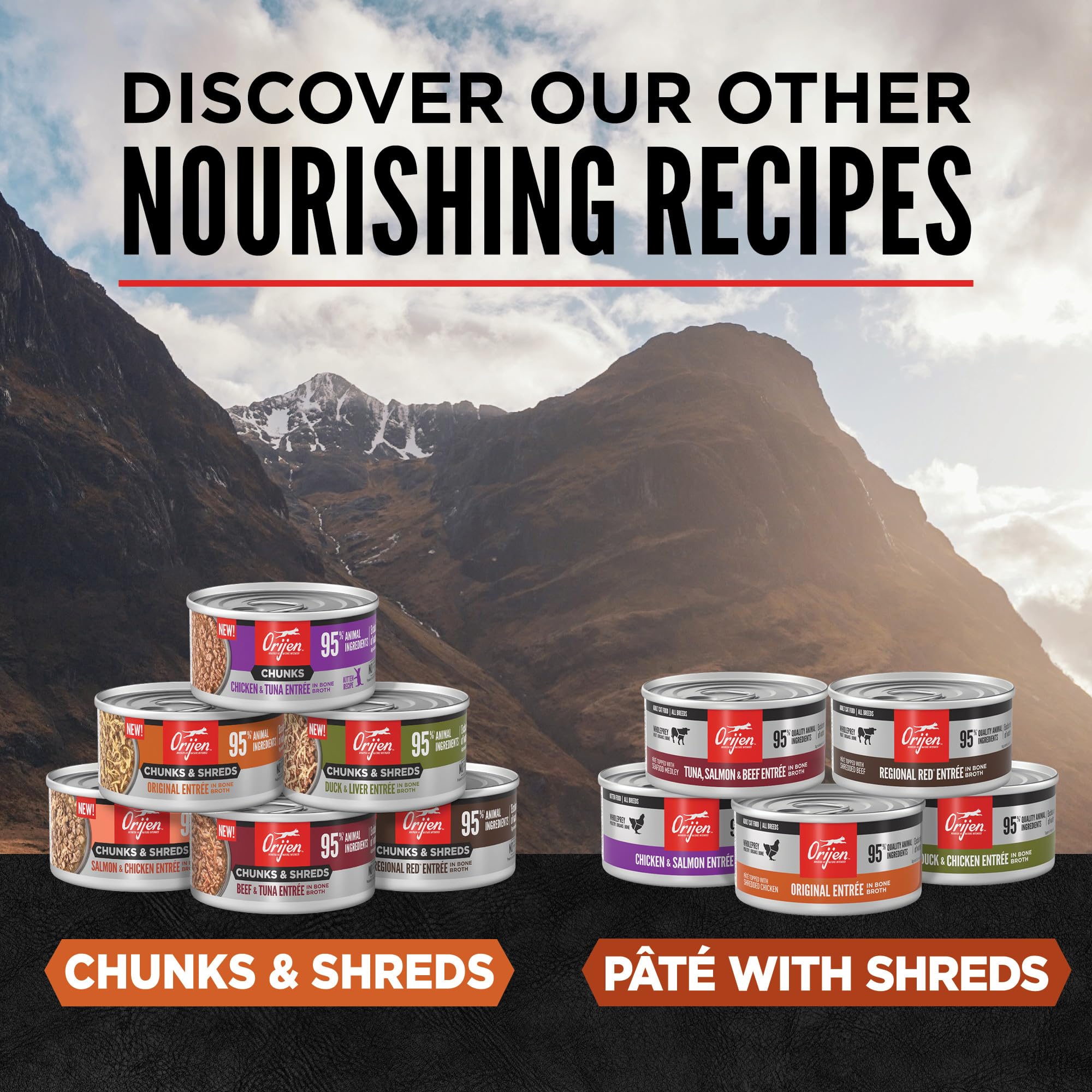 ORIJEN Original Pate sin guisantes, lentejas, legumbres ni gelificantes.