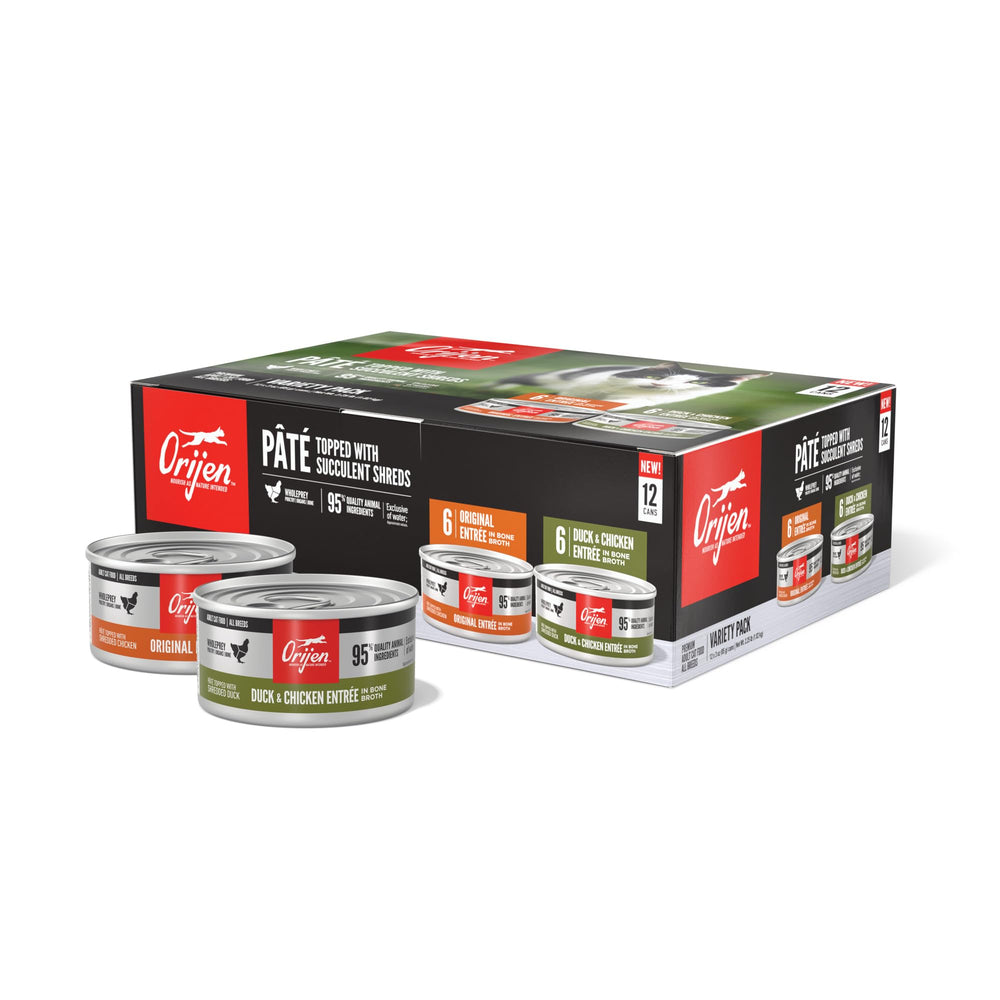 ORIJEN Paté Pato y Pollo: lata para gatos, sabor sabroso y proteínas de calidad.
