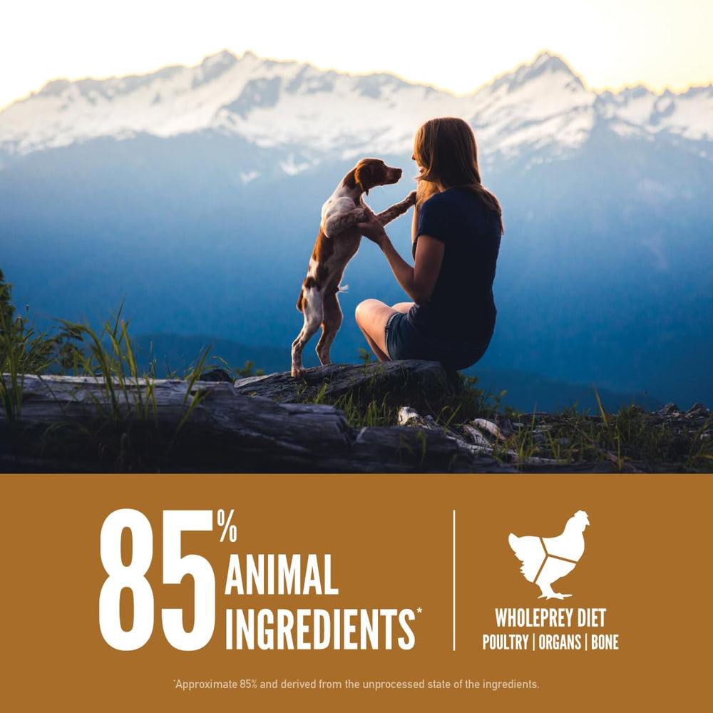 ORIJEN Puppy dieta WholePrey, ingredientes como órganos para nutrición equilibrada