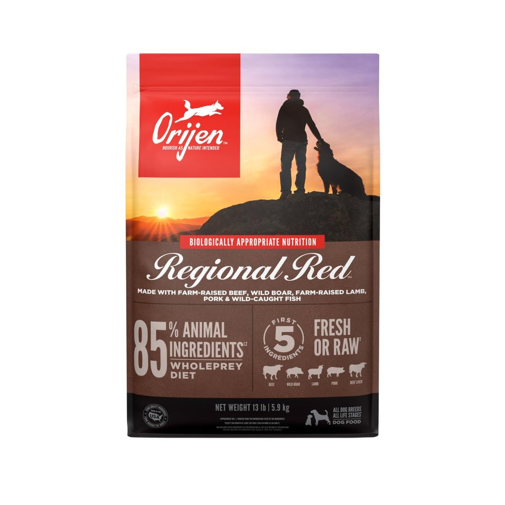 ORIJEN Regional Red, bolsa de 13 lb para perros, proteína de alta calidad y sabor intenso