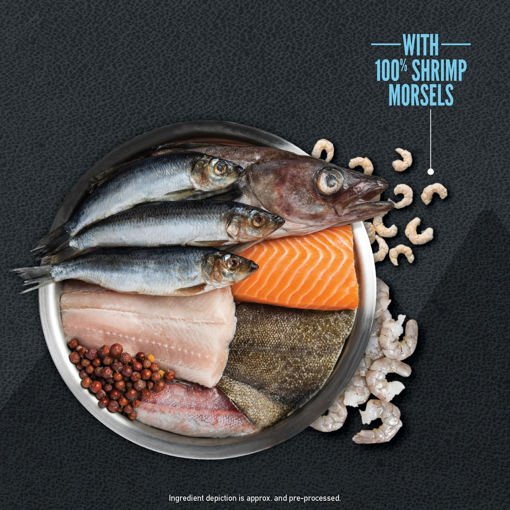 ORIJEN Reserva Salvaje usa pescados enteros como arenque y salmón.