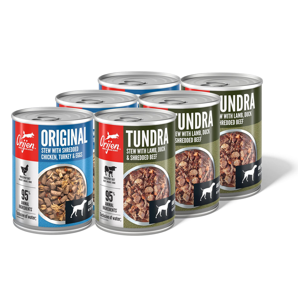 ORIJEN trozos reales de carne en lata Tundra, ideal para cena sabrosa.