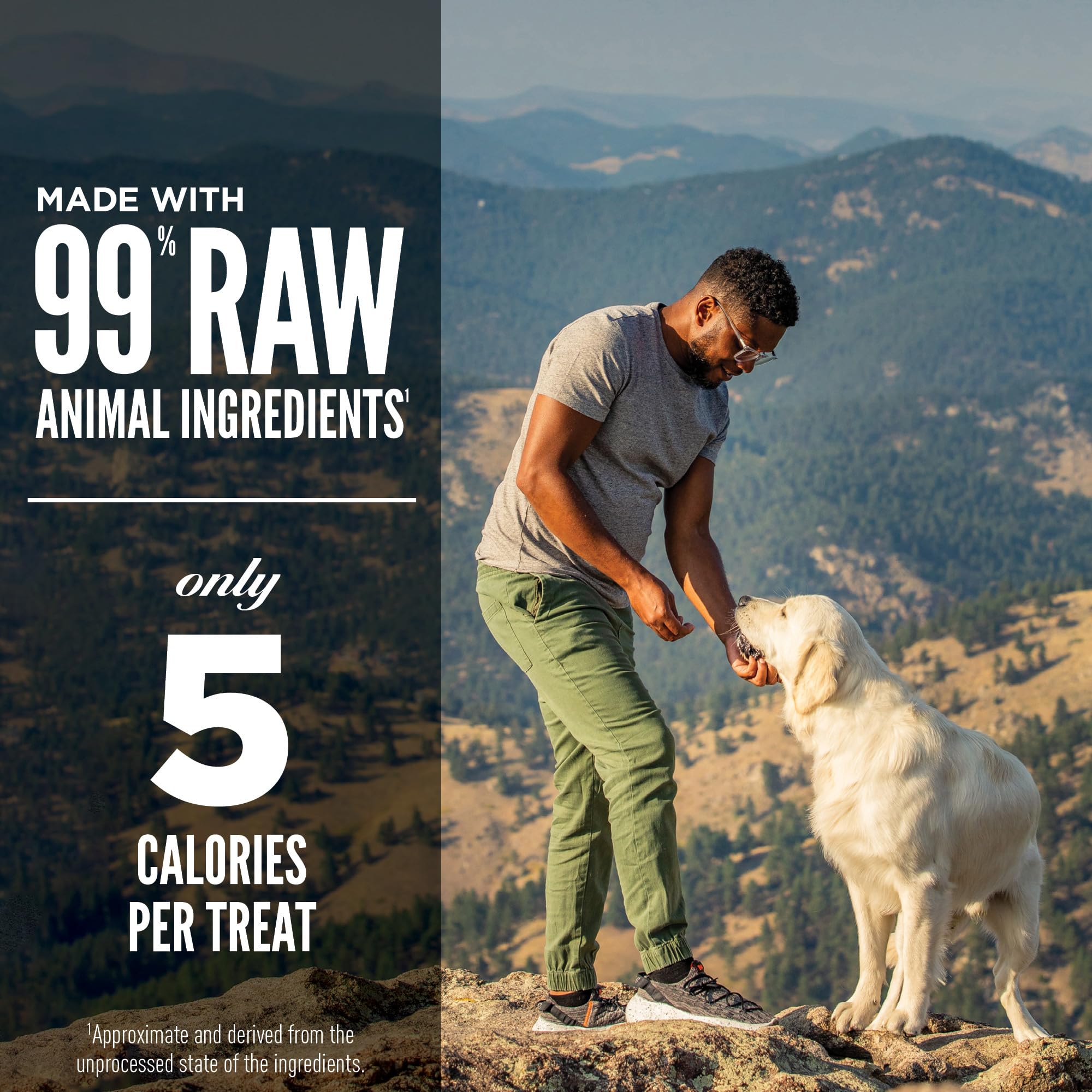ORIJEN TUNDRA: práctico snack de viaje para perros activos.