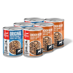 ORIJEN pack variedad de comida húmeda para perros Original y Pollo, opción sabrosa.