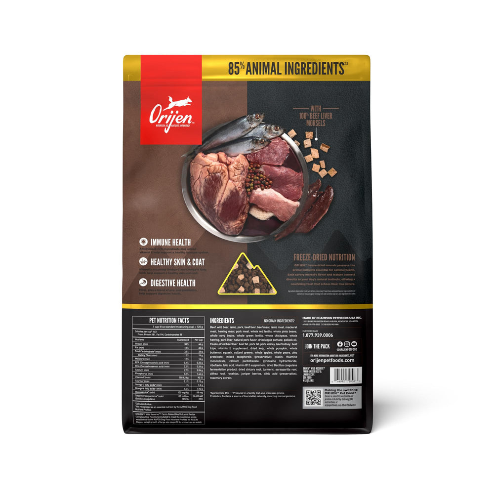 ORIJEN Wild Reserve, croquetas proteicas de alta calidad para perros
