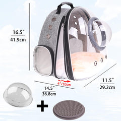 ORIZZP Mochila con ventana burbuja clara para observar la mascota.