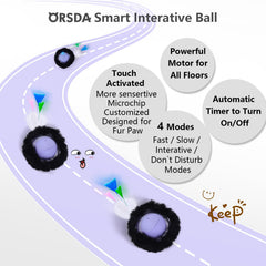 La bola ORSDA con sensor táctil de alta sensibilidad activa el juego al tacto.